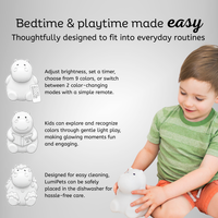 LumiPets® Honey the Hippo- Children's Touch Night Light view 4