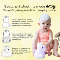 Unicorn Night Light - Soft Silicone Nursery Lamp | LumiPets® view 4