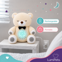 Lumipets Bear with Sound Nursery Night Light & Sound Soother for Babies view 5