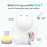 LumiPets® Honey the Hippo- Children's Touch Night Light view 5