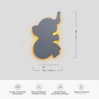 LumiDreams Wall Light - Kid's Decor Nightlight Elephant view 3