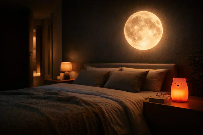 Ultimate guide to the best night lights for adults featuring LumiDreams wall lights and LumiPets silicone lamps for sleep and safety