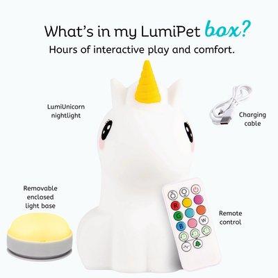 LumiPets® Unicorn - Children's Nursery Touch Night Light