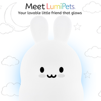 LumiPets® Bunny Night Light for Kids - Silicone Rabbit Nursery Lamp view 2