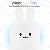 LumiPets® Bunny Night Light for Kids - Silicone Rabbit Nursery Lamp