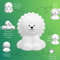 LumiPets® Luther the Lion- Children's Touch Night Light view 3