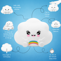 LumiPets® Kawaii Cloud - Children's Nursery Touch Night Light view 3