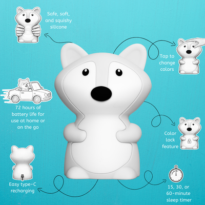 LumiPets® Fiona the Fox- Children's Touch Night Light