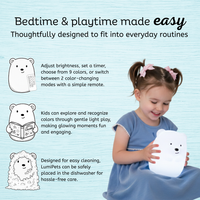 LumiPets® Benny the Bear- Children's Touch Night Light view 4