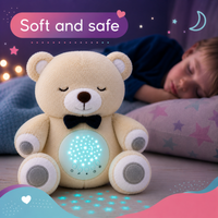 Lumipets Bear with Sound  Nursery Night Light & Sound Soother for Babies view 4