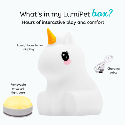 LumiPets® Junior Unicorn - Children's Nursery Touch Night Light