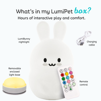 LumiPets® Bunny Night Light for Kids - Silicone Rabbit Nursery Lamp view 5
