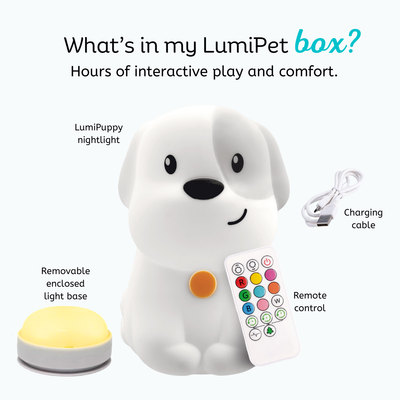 LumiPets® Pepper the Puppy- Children's Touch Night Light