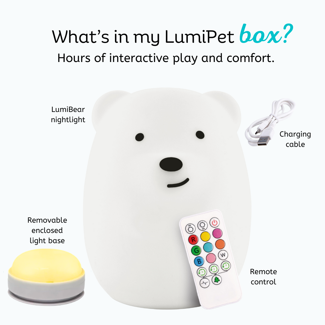 LumiPets® Benny the Bear- Children's Touch Night Light - Lumieworld