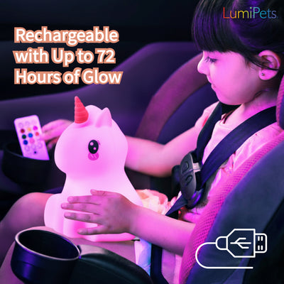 LumiPets® Unicorn - Children's Nursery Touch Night Light