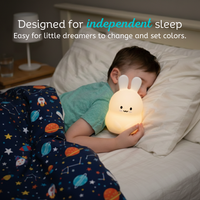 LumiPets® Bunny Night Light for Kids - Silicone Rabbit Nursery Lamp view 6
