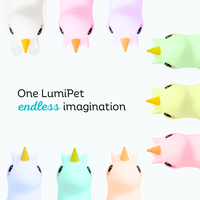 Unicorn Night Light - Soft Silicone Nursery Lamp | LumiPets® view 7