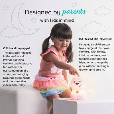 LumiPets® Pepper the Puppy- Children's Touch Night Light