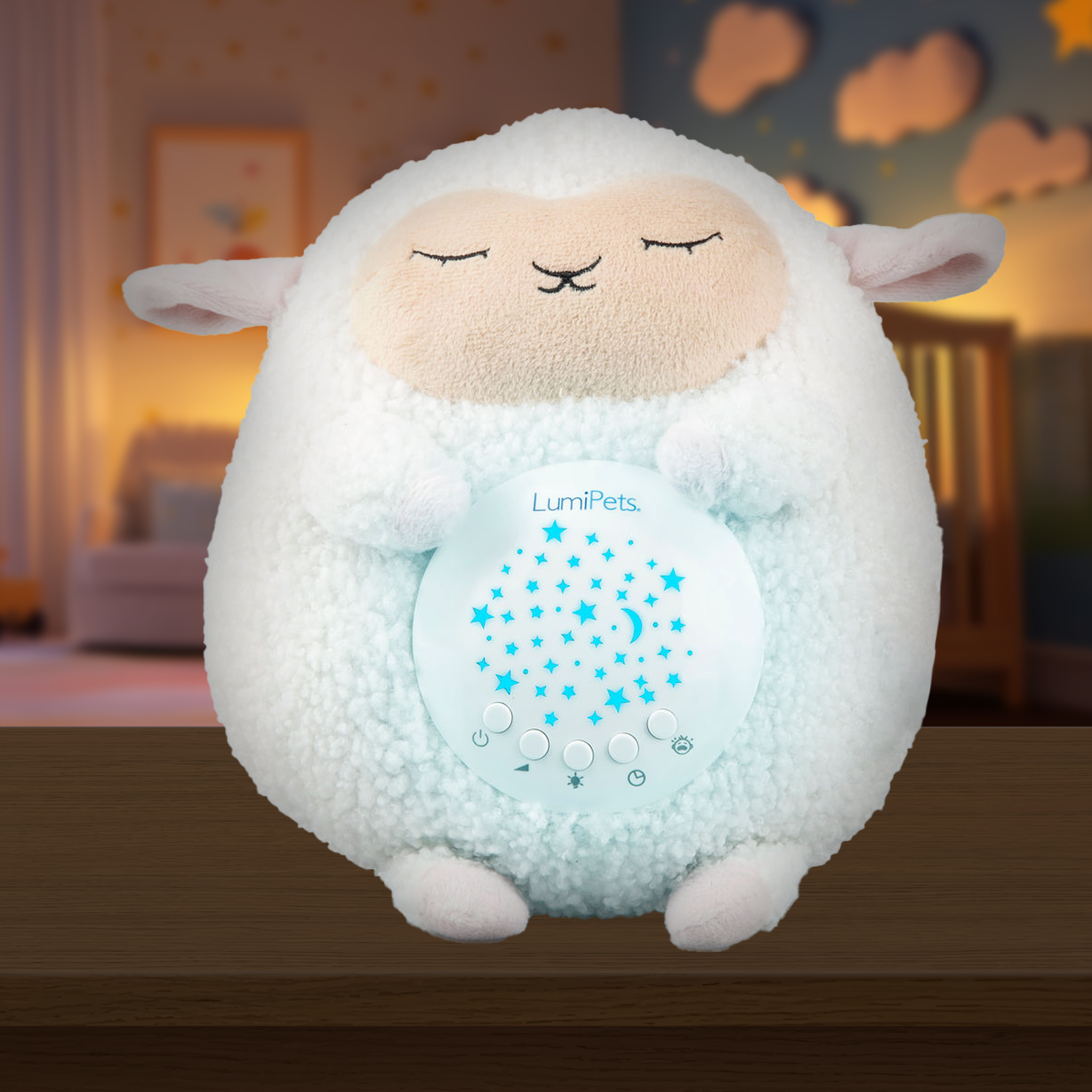 Sound Soother Lamb - Nursery Sound Soother Night Light - Lumieworld