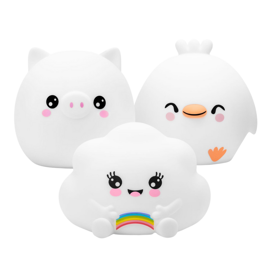 Kawaii LumiPets pig, chick, and cloud. 
