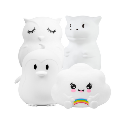 LumiPets level up pack with LumiPet owl, dragon, penguin, and cloud.