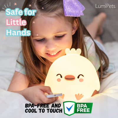 LumiPets® Clara the Chicken- Children's Touch Night Light