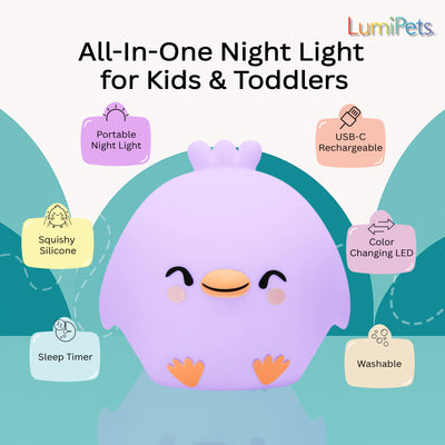 LumiPets® Clara the Chicken- Children's Touch Night Light