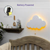Battery powered with 9V battery - LumiDreams cloud on wall in nursery.