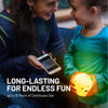 Long lasting for endless fun - up to 10 hours of continuous use - Mother and child streaming music from device to LumiBear nightlight with Bluetooth.