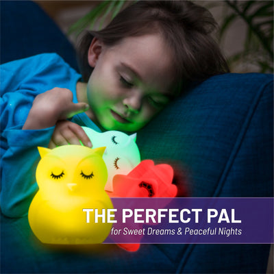 LumiPets® Owen the Owl- Children's Touch Night Light Junior