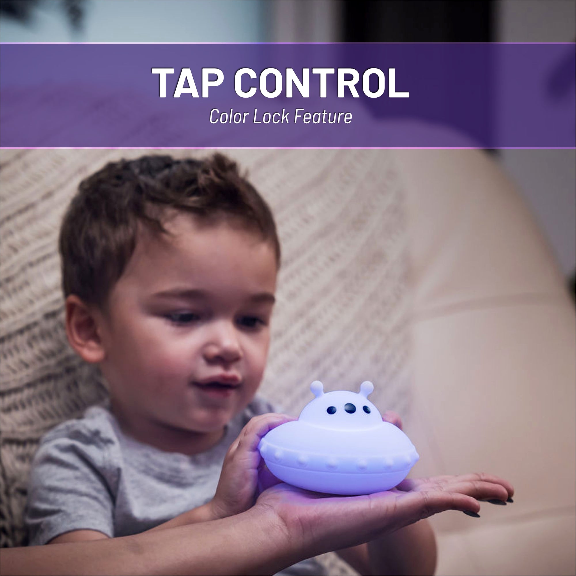 LumiPets® Ugo the UFO- Children's Touch Night Light Junior