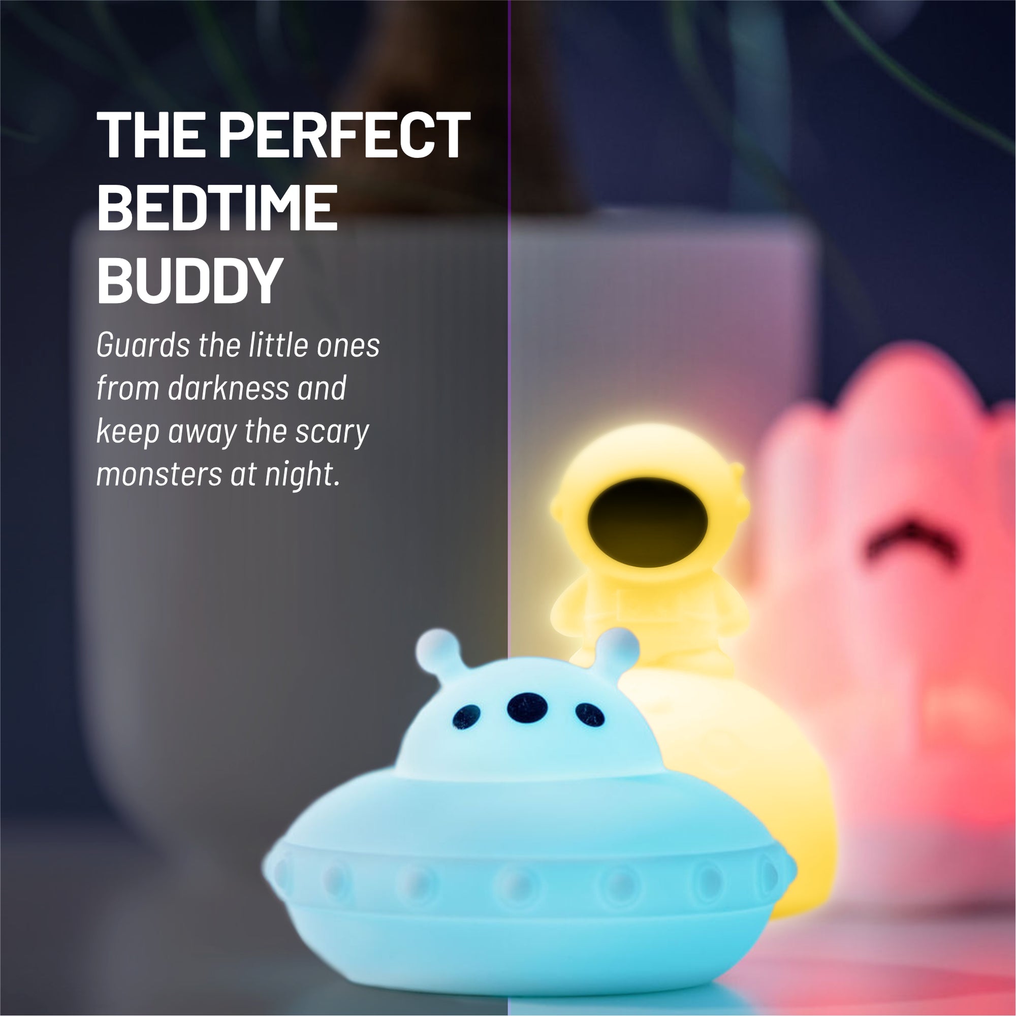 LumiPets® Ugo the UFO- Children's Touch Night Light Junior