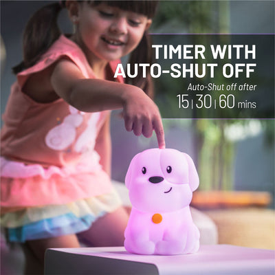 LumiPets® Pepper the Puppy- Children's Touch Night Light