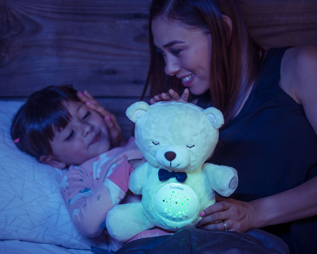 Lumipets Bear Nursery Sound Soother Bear Night Light