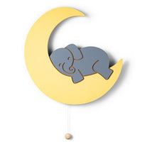 LumiDreams Wall Light - Kid's Decor Nightlight Elephant on Moon view 1